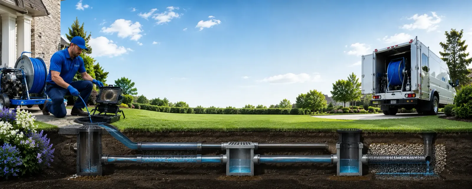 Outdoor drain cleaning information for Morrisville, NY